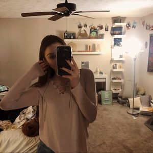 lace up hooded sweater